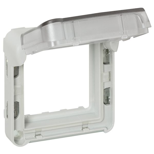 Support frame Plexo 55 - for Mosaic 2 mod - IP 55 - with smoked flap