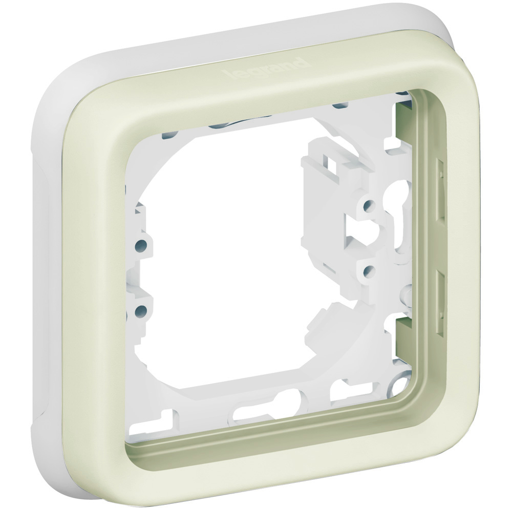 Flush mounting support frame Plexo IP 55 - 1 gang - white