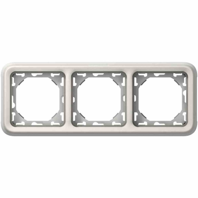 PLAQUE + SUPPORT 3PH BLANC