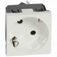 Multi-support single socket Mosaic - German std - 2P+E angled at 45° - 2 mod