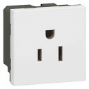 Socket outlet Mosaic - US - 2P+E 15 A - 2 modules - white