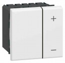 Dimmer switch Mosaic - 0-10 V - for electronic ballasts - 2 modules - white