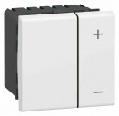 Dimmer switch Mosaic -600 W - status memory function - 2 modules - white