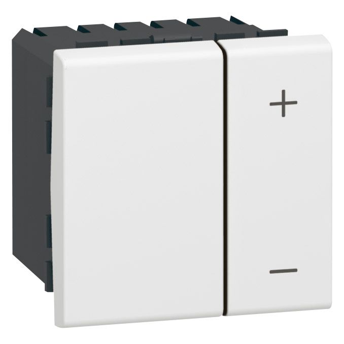 Universal dimmer Mosaic - without neutral - white - 2 modules