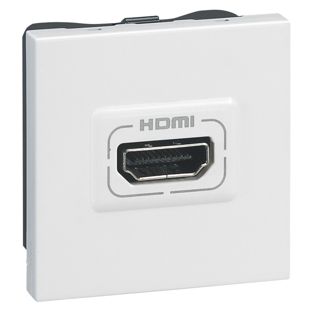 Розетка HDMI - Программа Mosaic - тип А - гнездовые разъемы HDMI 1.3 - 2 модуля - белый - LCS