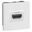Розетка HDMI - Программа Mosaic - тип А - гнездовые разъемы HDMI 1.3 - 2 модуля - белый - LCS