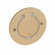 FLOOR ROUND RECEPTACLE GOLDEN BRUSHED