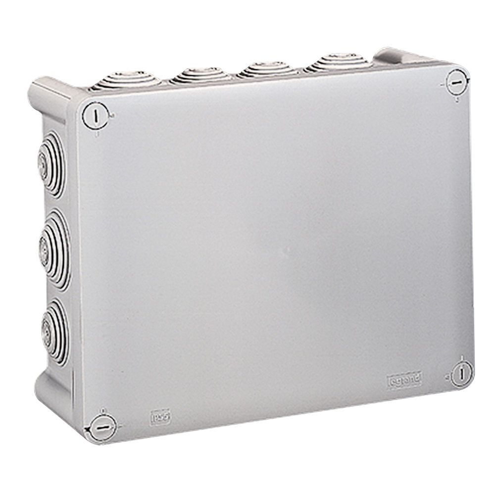 Коробка прямоугольная - 220x170x86 - Программа Plexo - IP 55 - IK 07 - серый - 14 кабельных вводов - 750C