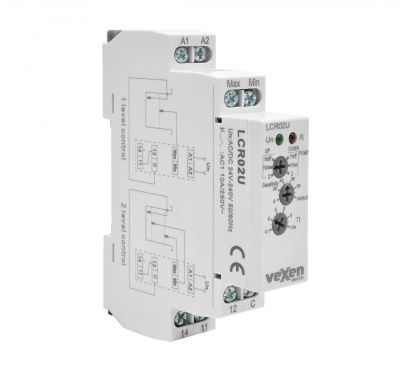 LCR02U Šķidruma līmeņa kontroles relejs 1CO 10A AC/DC24-240V