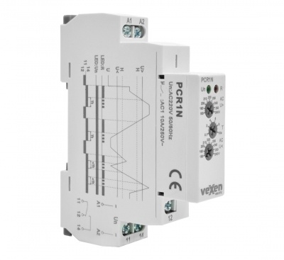 PCR1N vienfāzes sprieguma kontroles relejs 1CO 10A AC230V