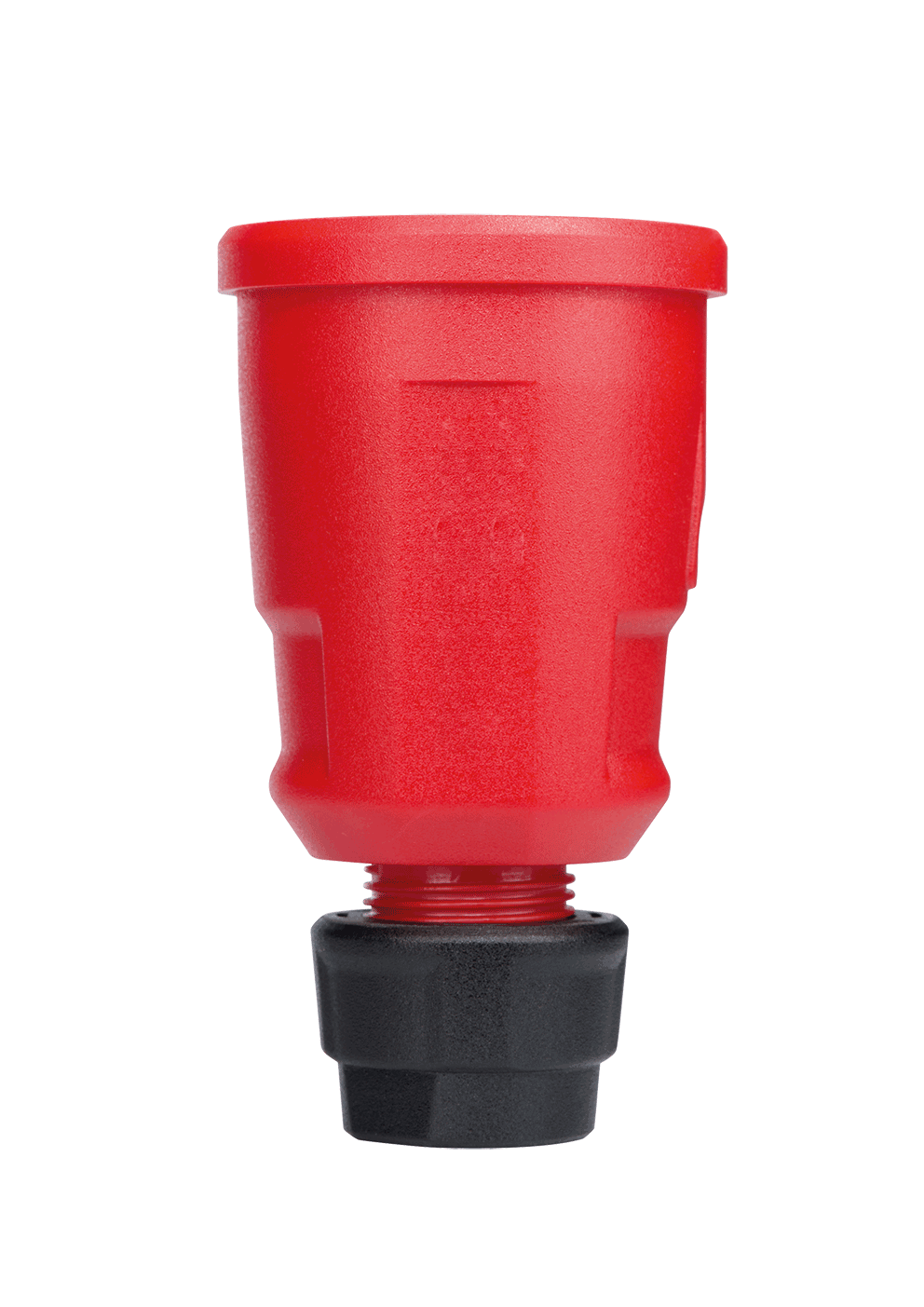 SCHUKO connector, red, Elamid high performance plastic, with improved accidental-contact guard