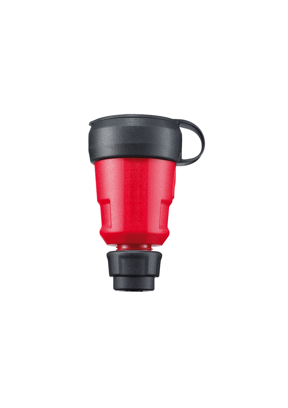 SCHUKO connector, red, Elamid high performance plastic, IP44, with lid