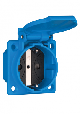 ABL Rozete sadalēm IP54 1F zila (38x38) 1662050 +bre