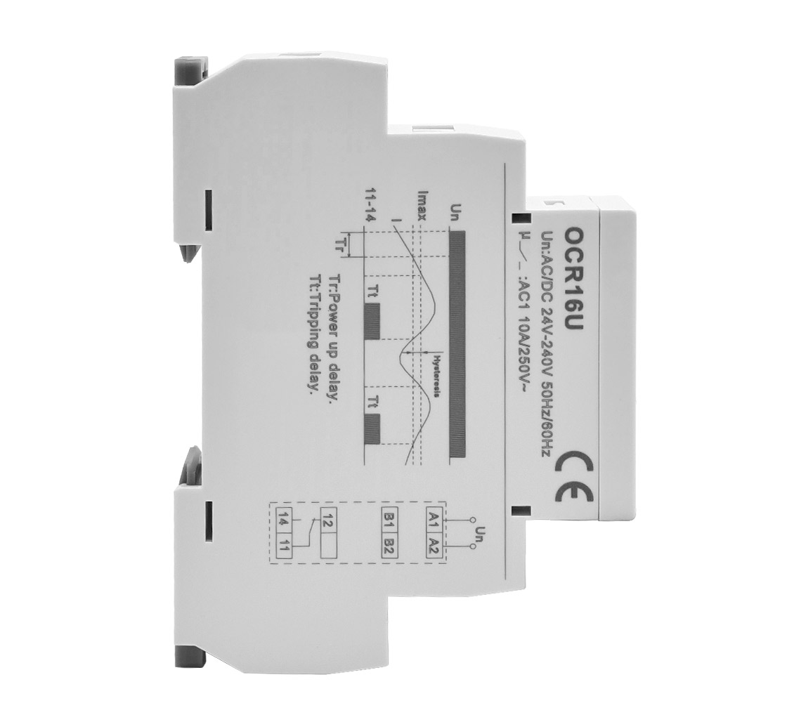 OCR16U over current monitoring relay 1,6A-16A 1CO 10A AC/DC 24-240V