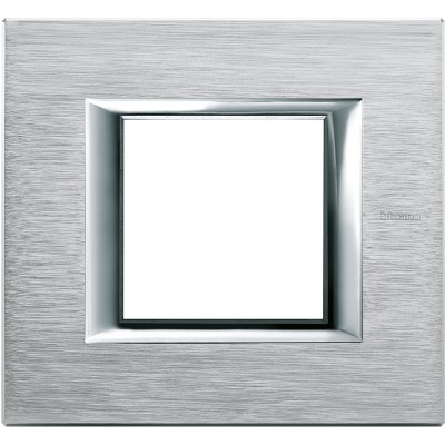 Axolute RECTANGULAR brushed chrome Frame 1 vietigs