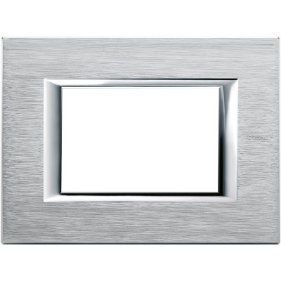 Axolute Рамка Итальянский стандарт RECTANGULAR brushed chrome - 3 модуля