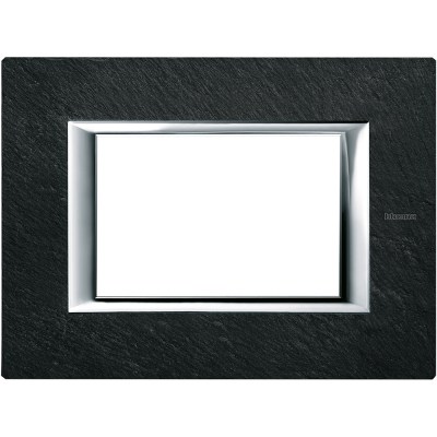 Bticino Axolute itāļu standarts RECTANGULAR slate Rāmis - 3 moduļiod