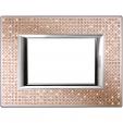 Axolute Italian standart RECTANGULAR SWAROVSKY LIGHT PEACH Frame - 2 modules