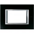 Bticino Axolute itāļu standarts RECTANGULAR glass black Rāmis - 3 moduļiod