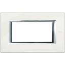 Bticino Axolute itāļu standarts RECTANGULAR white Limoges Rāmis - 4 moduļiod