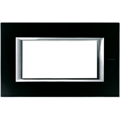 Axolute Рамка Итальянский стандарт RECTANGULAR glass black - 4 модуля