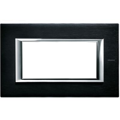 Bticino Axolute itāļu standarts RECTANGULAR brushed anthracite Rāmis - 4 moduļiod
