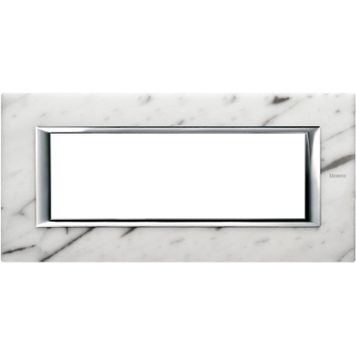 Axolute Рамка Итальянский стандарт RECTANGULAR carrara marble 6 модуля