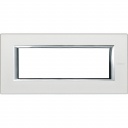 Axolute Italian standart RECTANGULAR silver mat Frame 6 modules