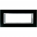 Bticino Axolute itāļu standarts RECTANGULAR glass black Rāmis 6mod
