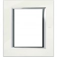 Axolute Italian standart RECTANGULAR white Limoges Frame 3 + 3 modules