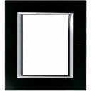 Axolute Italian standart RECTANGULAR glass black Frame 3 + 3 modules