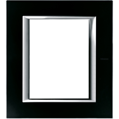 Axolute Рамка Итальянский стандарт RECTANGULAR glass black 3 + 3 модуля