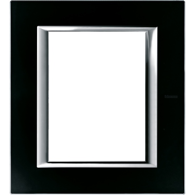 Axolute Italian standart RECTANGULAR glass black Frame 3 + 3 modules