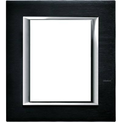 Axolute Italian standart RECTANGULAR brushed anthracite Frame 3 + 3 modules
