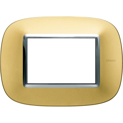 Axolute Italian standart ELLIPTIC gold mat Frame - 3 modules