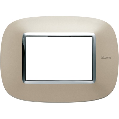 Axolute Рамка Итальянский стандарт ELLIPTIC light titanium - 3 модуля