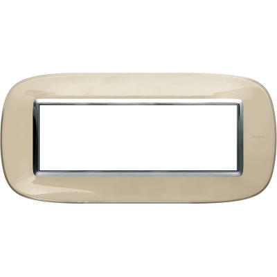 Bticino Axolute itāļu standarts ELLIPTIC liquid ivory Rāmis 6mod