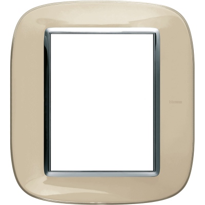 Axolute Рамка Итальянский стандарт ELLIPTIC liquid ivory 3 + 3 модуля