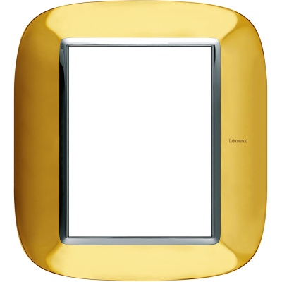 Axolute Italian standart ELLIPTIC shiny gold Frame 3 + 3 modules