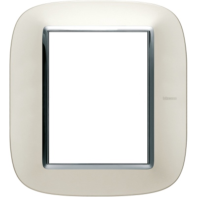 Axolute Рамка Итальянский стандарт ELLIPTIC silver mat 3 + 3 модуля