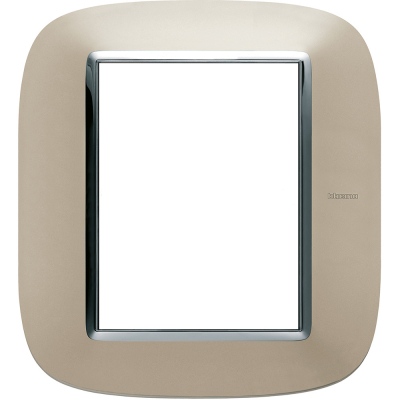 Axolute Рамка Итальянский стандарт ELLIPTIC light titanium 3 + 3 модуля