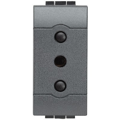 Bticino Living Light antracīts Rozete 1 modulis