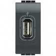 Bticino Living Light anthracite Socket USB  for data transmition