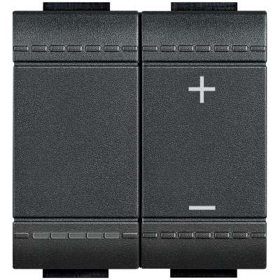 Bticino Living Light anthracite Impulse dimmer 2 modules Universal (150VA LED)