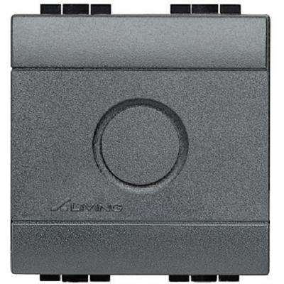 Bticino Living Light antracīts Centrālā plate slēgta 2 moduļi ar caurumu