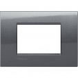 Bticino LivingLight Rāmis Itāļu standarts Steel 3- vietīgs