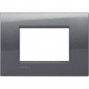 Bticino LivingLight Frame Italian standart Steel 3- gang