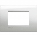 Bticino LivingLight Frame Italian standart Moonlight Silve 3- gang