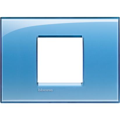 Bticino LivingLight Rāmis Itāļu standarts Blue 2-vietīgs- plats