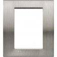 Bticino LivingLight Frame Italian standart Brushed steel 3+3 - gang